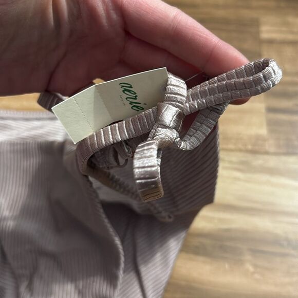 Aerie Ribbed Shine Tie Cheekier Bikini Bottom Size XXL NWT - Picture 5 of 5